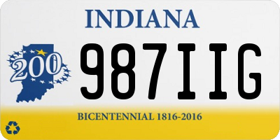 IN license plate 987IIG