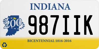 IN license plate 987IIK