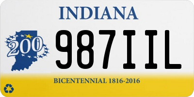 IN license plate 987IIL