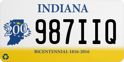 IN license plate 987IIQ