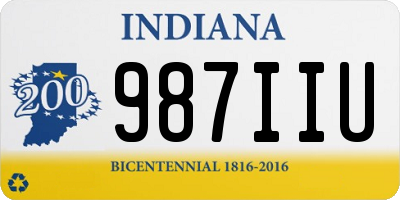 IN license plate 987IIU