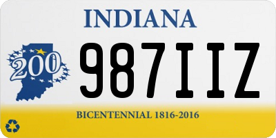 IN license plate 987IIZ