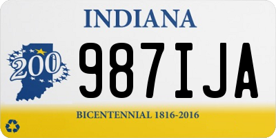 IN license plate 987IJA