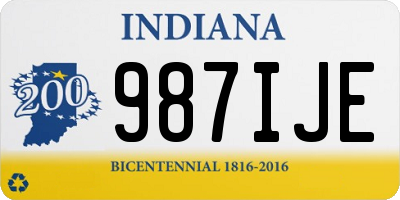 IN license plate 987IJE