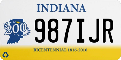 IN license plate 987IJR