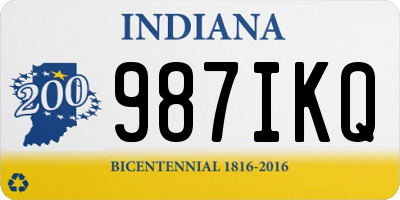 IN license plate 987IKQ