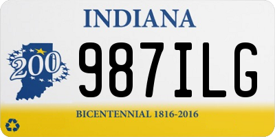 IN license plate 987ILG