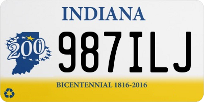 IN license plate 987ILJ