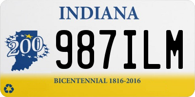 IN license plate 987ILM