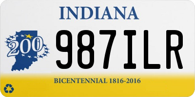 IN license plate 987ILR