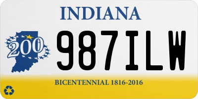 IN license plate 987ILW