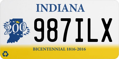 IN license plate 987ILX