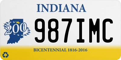 IN license plate 987IMC