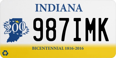 IN license plate 987IMK