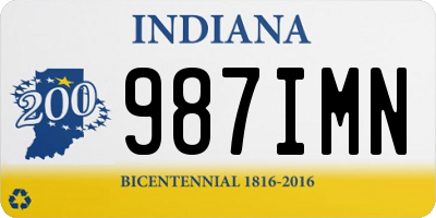 IN license plate 987IMN