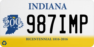 IN license plate 987IMP