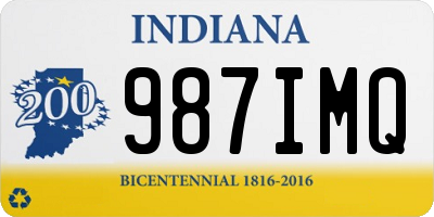 IN license plate 987IMQ