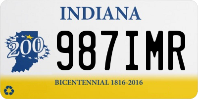 IN license plate 987IMR