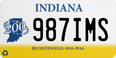 IN license plate 987IMS