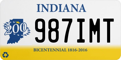 IN license plate 987IMT