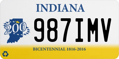 IN license plate 987IMV