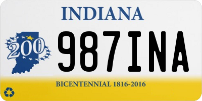 IN license plate 987INA