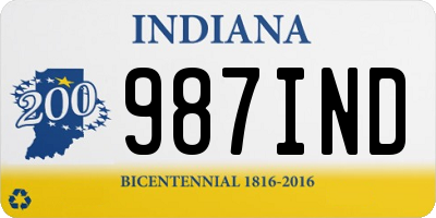 IN license plate 987IND