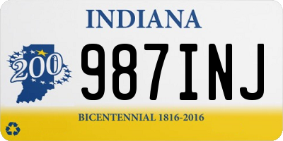 IN license plate 987INJ