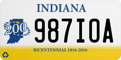 IN license plate 987IOA
