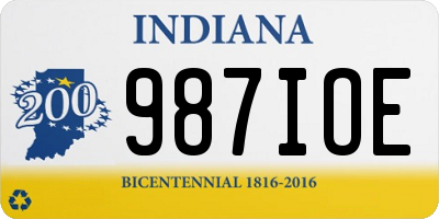 IN license plate 987IOE