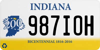 IN license plate 987IOH