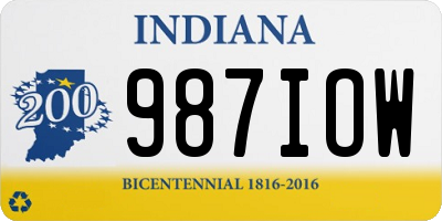 IN license plate 987IOW