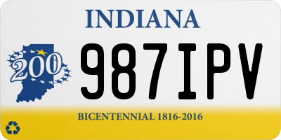 IN license plate 987IPV