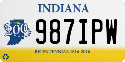 IN license plate 987IPW