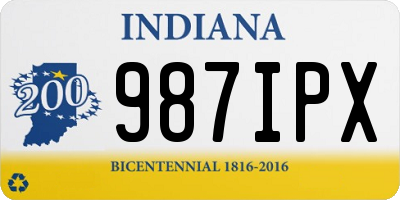 IN license plate 987IPX