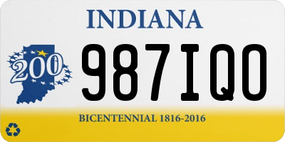 IN license plate 987IQO