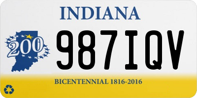 IN license plate 987IQV