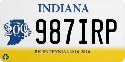 IN license plate 987IRP