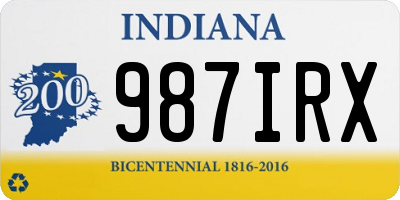 IN license plate 987IRX