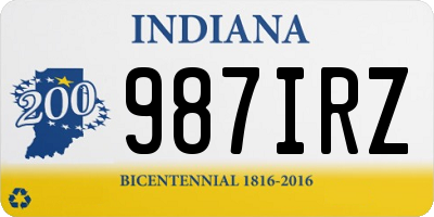 IN license plate 987IRZ