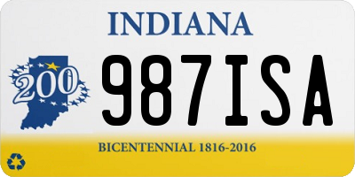 IN license plate 987ISA