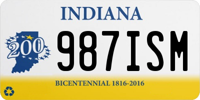 IN license plate 987ISM