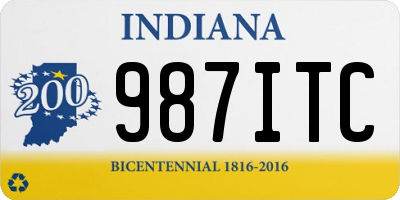 IN license plate 987ITC