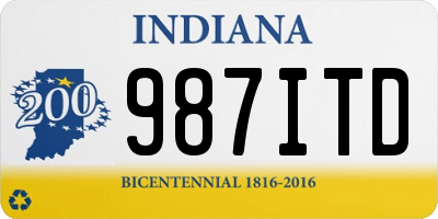 IN license plate 987ITD