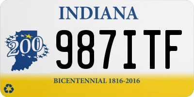 IN license plate 987ITF