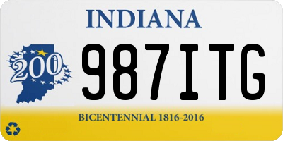 IN license plate 987ITG