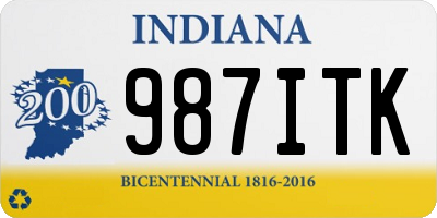 IN license plate 987ITK