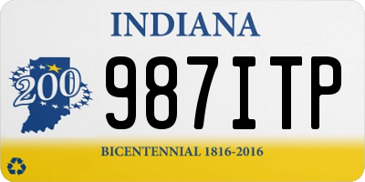 IN license plate 987ITP