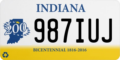 IN license plate 987IUJ