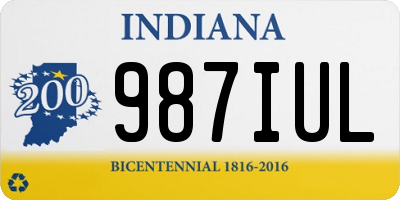 IN license plate 987IUL